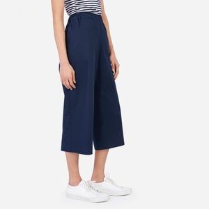 Everlane Navy Cotton Poplin Culottes
